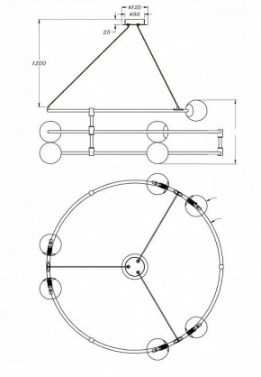 Подвесной светильник Maytoni Balance MOD317PL-06B в Тюмени - tumen.mebel24.online | фото 3