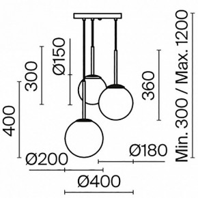 Подвесной светильник Maytoni Basic form MOD321PL-03B в Тюмени - tumen.mebel24.online | фото 6