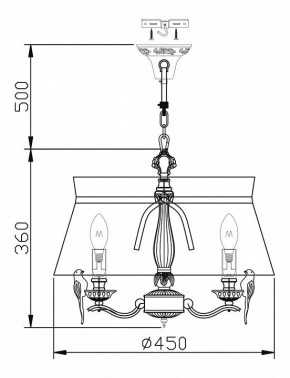 Подвесной светильник Maytoni Bird ARM013-33-W в Тюмени - tumen.mebel24.online | фото 3