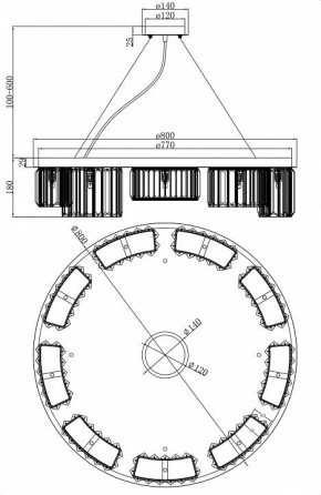 Подвесной светильник Maytoni Colline MOD083PL-09CH в Тюмени - tumen.mebel24.online | фото 8