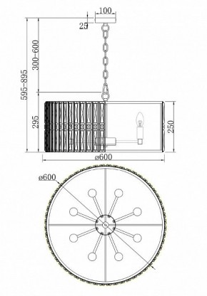 Подвесной светильник Maytoni Facet MOD094PL-08CH в Тюмени - tumen.mebel24.online | фото 3