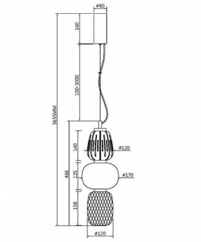 Подвесной светильник Maytoni Pattern MOD267PL-L28CH3K в Тюмени - tumen.mebel24.online | фото 4