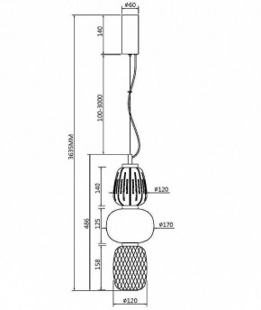 Подвесной светильник Maytoni Pattern MOD267PL-L28G3K в Тюмени - tumen.mebel24.online | фото 4