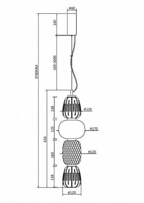 Подвесной светильник Maytoni Pattern MOD267PL-L32CH3K в Тюмени - tumen.mebel24.online | фото 4