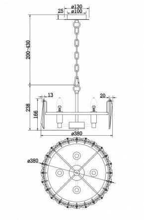 Подвесной светильник Maytoni Puntes MOD043PL-04CH в Тюмени - tumen.mebel24.online | фото 4