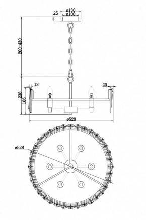 Подвесной светильник Maytoni Puntes MOD043PL-06CH в Тюмени - tumen.mebel24.online | фото 5