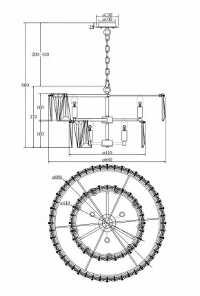 Подвесной светильник Maytoni Puntes MOD043PL-12G в Тюмени - tumen.mebel24.online | фото 5