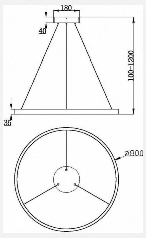 Подвесной светильник Maytoni Rim 1 MOD058PL-L42W3K в Тюмени - tumen.mebel24.online | фото 3