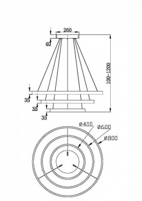 Подвесной светильник Maytoni Rim 3 MOD058PL-L100W3K в Тюмени - tumen.mebel24.online | фото 5