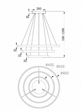 Подвесной светильник Maytoni Rim MOD058PL-L100BS4K в Тюмени - tumen.mebel24.online | фото 6