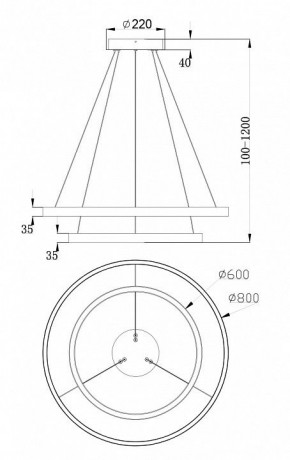 Подвесной светильник Maytoni Rim MOD058PL-L74BS4K в Тюмени - tumen.mebel24.online | фото 7