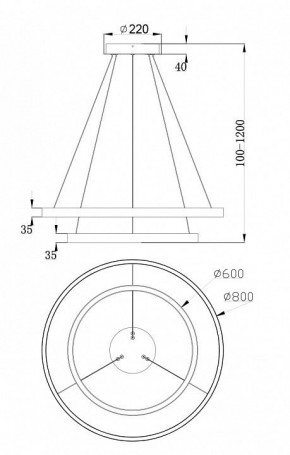 Подвесной светильник Maytoni Rim MOD058PL-L74W4K в Тюмени - tumen.mebel24.online | фото 6