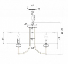 Подвесной светильник Maytoni Roma ARM006PL-08G в Тюмени - tumen.mebel24.online | фото 4