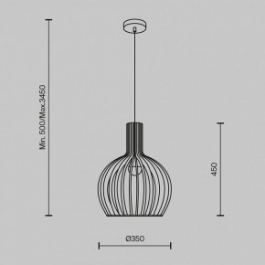 Подвесной светильник Maytoni Roots MOD194PL-01W в Тюмени - tumen.mebel24.online | фото 3