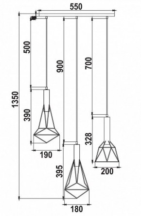 Подвесной светильник Maytoni Spider T021-03-B в Тюмени - tumen.mebel24.online | фото 6