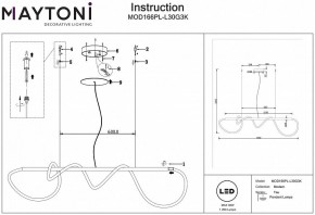 Подвесной светильник Maytoni Tau MOD166PL-L30G3K в Тюмени - tumen.mebel24.online | фото