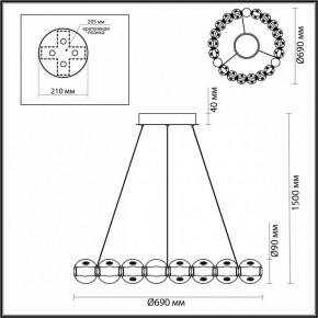 Подвесной светильник Odeon Light Crystal 5007/60L в Тюмени - tumen.mebel24.online | фото 5