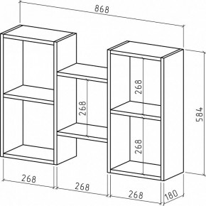 Полка книжная Флэш-10 в Тюмени - tumen.mebel24.online | фото 2