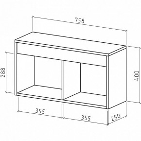 Полка комбинированная Эстри-5 в Тюмени - tumen.mebel24.online | фото 2