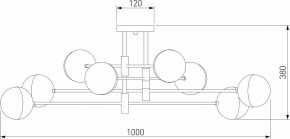 Потолочная люстра Eurosvet Nuvola 70129/8 латунь в Тюмени - tumen.mebel24.online | фото 3