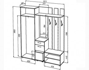 КРИСТИНА Прихожая (Венге/Анкор светлый) УНИ в Тюмени - tumen.mebel24.online | фото 2