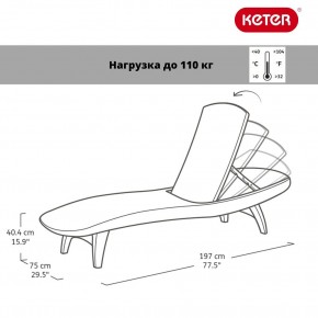 Шезлонг Пацифик (Pacific) графит в Тюмени - tumen.mebel24.online | фото 2