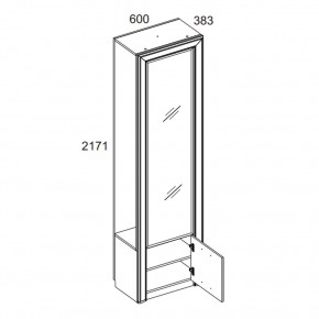 Шкаф 1DZ, OLIVIA, цвет вудлайн крем/дуб анкона в Тюмени - tumen.mebel24.online | фото 2