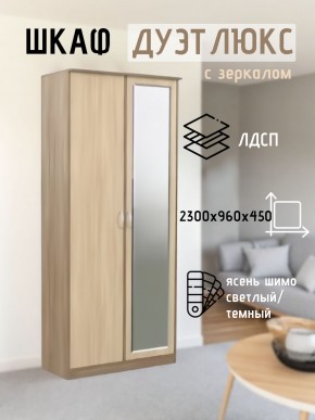 Шкаф 2-х створчатый Дуэт Люкс с зеркалом в Тюмени - tumen.mebel24.online | фото 4
