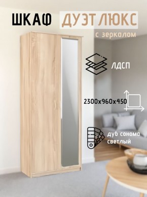 Шкаф 2-х створчатый Дуэт Люкс с зеркалом в Тюмени - tumen.mebel24.online | фото 7