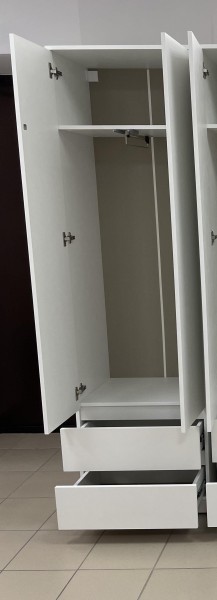 Шкаф 2-ств. с 2 ящиками и вешалкой "Бьянко" в Тюмени - tumen.mebel24.online | фото 2