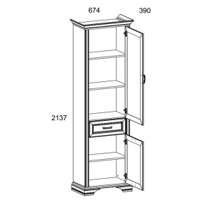 Шкаф 2D1S, MONAKO, цвет Сосна винтаж/дуб анкона в Тюмени - tumen.mebel24.online | фото 3