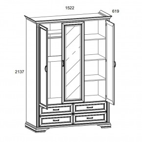Шкаф 3D4S Z, MONAKO, цвет Сосна винтаж в Тюмени - tumen.mebel24.online | фото 1