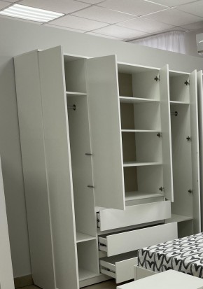 Шкаф 4-ств. с 3 ящиками "Бьянко" в Тюмени - tumen.mebel24.online | фото 2