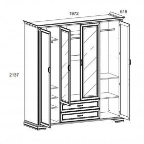 Шкаф 4D2S Z , MONAKO, цвет Сосна винтаж в Тюмени - tumen.mebel24.online | фото