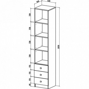 Шкаф для белья Бостон-3 в Тюмени - tumen.mebel24.online | фото 3