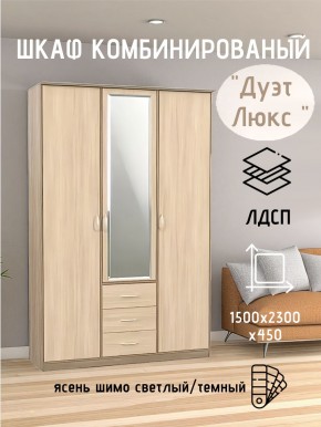 Шкаф комбинированный Дуэт Люкс с зеркалом в Тюмени - tumen.mebel24.online | фото 5