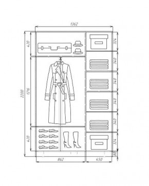 Шкаф-купе ХИТ 22-4-14-77 (420) в Тюмени - tumen.mebel24.online | фото 3