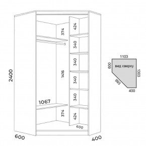 Шкаф-купе ХИТ-У-R-24-64-11 в Тюмени - tumen.mebel24.online | фото 3