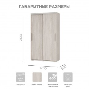 Шкаф-купе ШКК-11 (ясень белый) в Тюмени - tumen.mebel24.online | фото 7