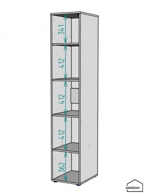 Шкаф Linnea MHR-1PO-2 2050х400х510 (Белый-М 11.1.2) в Тюмени - tumen.mebel24.online | фото 3