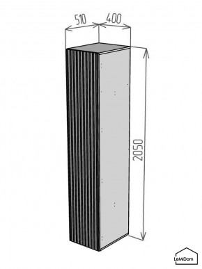 Шкаф Linnea MHR-1PO-3 2050х400х510 (Белый-М 11.1.2) в Тюмени - tumen.mebel24.online | фото 2