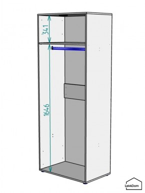 Шкаф Linnea MHR-2PO 2050х800х510 (Белый-М 11.1.2) в Тюмени - tumen.mebel24.online | фото 3