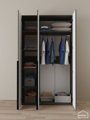 Шкаф Linnea MHR-3-1 2050х1200х510 (Графит-М 11.1.25) в Тюмени - tumen.mebel24.online | фото 4