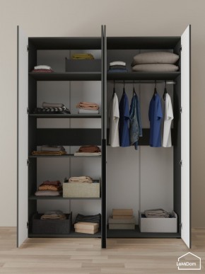 Шкаф Linnea MHR-4-1 2050х1600х510 (Графит-М 11.1.25) в Тюмени - tumen.mebel24.online | фото 4