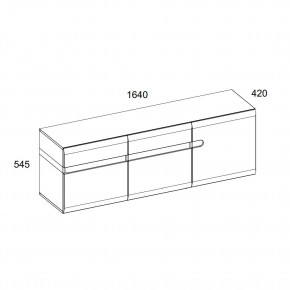 Шкаф навесной 3D/TYP 67, LINATE ,цвет белый/сонома трюфель в Тюмени - tumen.mebel24.online | фото 2