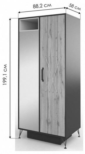 Шкаф платяной Нобира в Тюмени - tumen.mebel24.online | фото 2