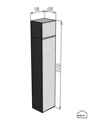 Шкаф с антресолью Linnea MHR-1A-2 2450х400х510 (Белый-М 11.1.2) в Тюмени - tumen.mebel24.online | фото 2