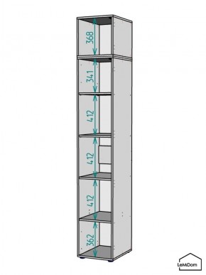Шкаф с антресолью Linnea MHR-1A-2 2450х400х510 (Белый-М 11.1.2) в Тюмени - tumen.mebel24.online | фото 3