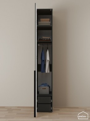 Шкаф с антресолью Linnea MHR-1A-3 2450х400х510 (Графит-М 11.1.25) в Тюмени - tumen.mebel24.online | фото 6