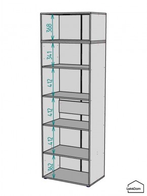 Шкаф с антресолью Linnea MHR-2A-2 2450х800х510 (ДВ-М 11.1.25) в Тюмени - tumen.mebel24.online | фото 3